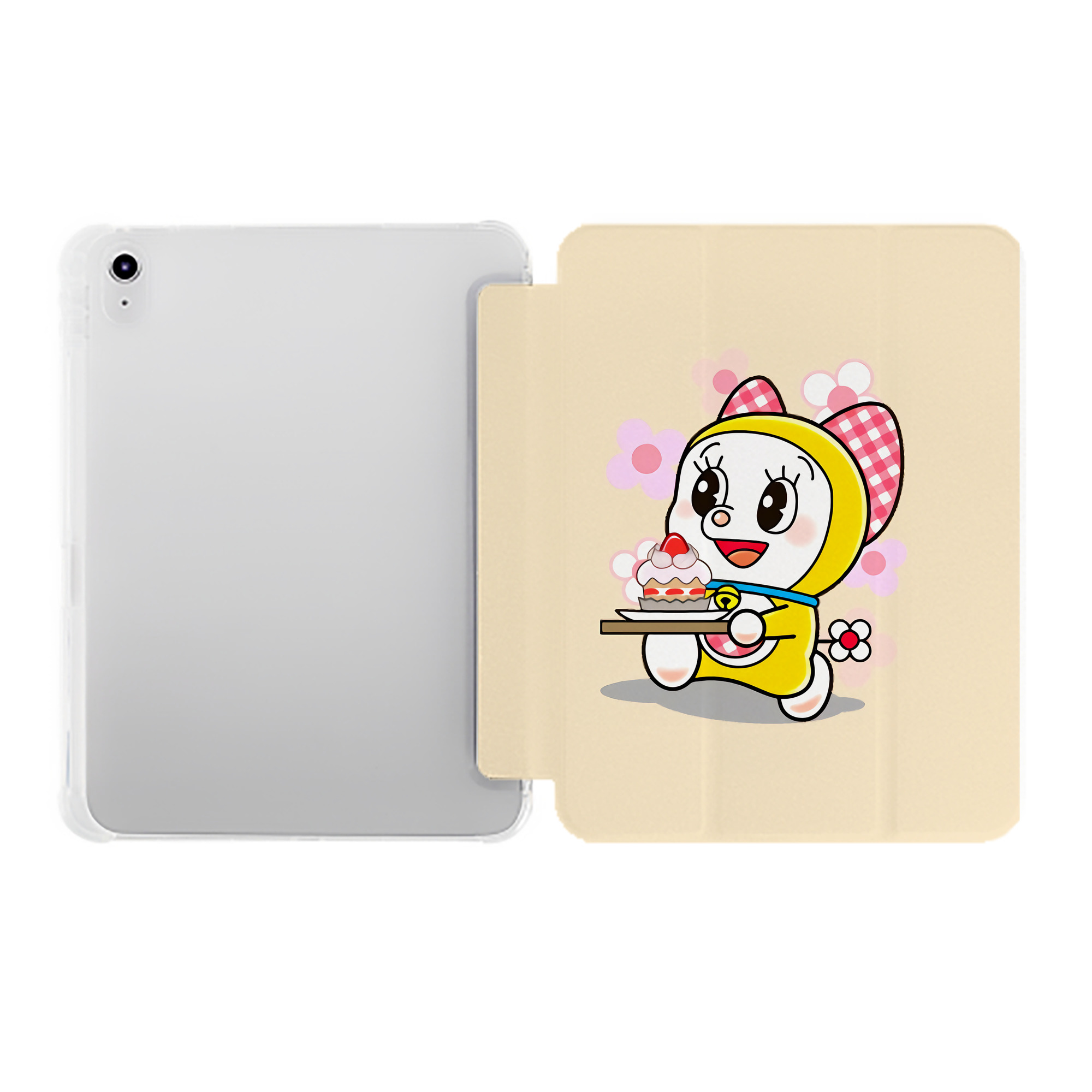 （画像用） ドラえもん Doraemon IPad ケース ペン収納付き 三つ折りスタンド PUレザー×シリコン 対応機種9.5/10.5/10.9インチ